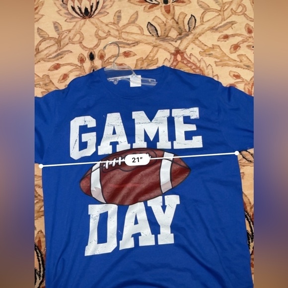 Port and Company game day, blue T-shirt, size large - Picture 6 of 7